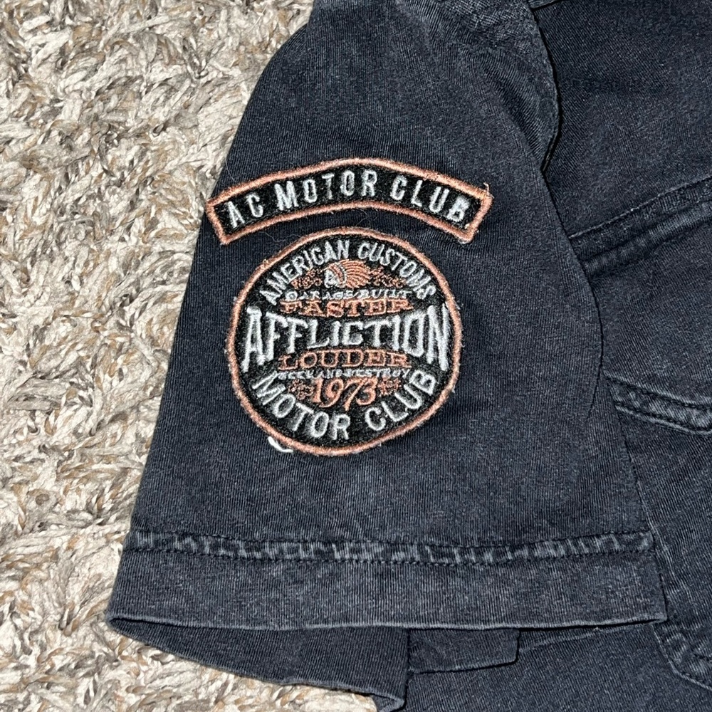 Authentic Affliction Polo Shirt - Men’s Medium - Picture 6 of 8